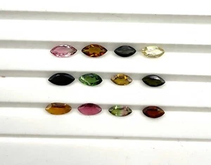 Natural Multi Tourmaline Marquise Cut Loose Gemstone 40 Pcs 3*5-3.50*7 MM 10 CT - Picture 1 of 5