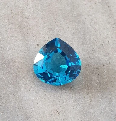 10.01 Ct Flawless Pear Cut Lab Grown Blue Paraiba Spinel AAA Quality Loose Gems - Image 1 of 4