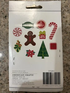 American Crafts Holiday House Chipboard Holiday Christmas 10 Shapes Vintage - Picture 1 of 2