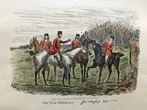 Antiker Druck von 1886; Jagddruck; Ein Bonne histoire.. nach George Finch-Mason - Bild 1 von 3