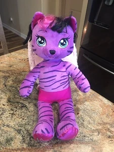 BUILD A BEAR Teegan Honey Girls Purple Tiger Cat Rock Star HG Plush - Picture 1 of 4