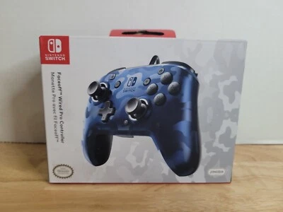 PDP Nintendo Switch Faceoff Wired Pro Controller Blue Camo Brand New Sealed  - Image 1 of 4