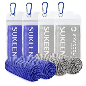Cooling Towel 4 Pack Cooling Towels For Neck And Face Microfiber Cooling Towels - Picture 1 of 7