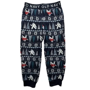 Old Navy Microfleece Pajama Jogger Pants Winter Yeti Snowflake Boys Size XS 5 - Picture 1 of 7