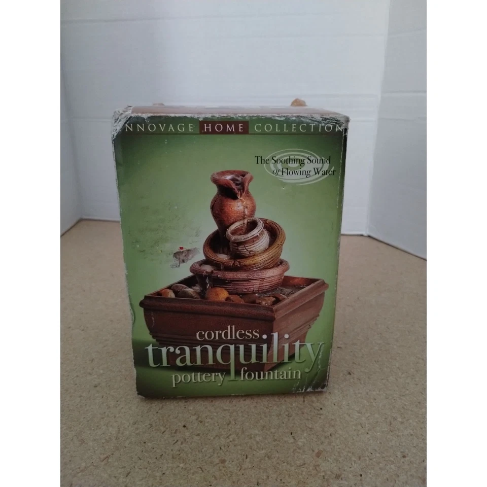 Cordless Tranquility Pottery Fountain Innovage Home Collection - Image 1 of 4
