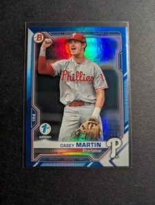 2021 Bowman Casey Martin 1st Edition Prospect /150 Blue Foil #BFE-92 Phillies - Picture 1 of 4