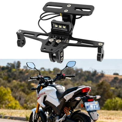 Soporte de licencia de motocicleta luz de guardabarros para Honda MSX125 GROM 16-2020 Foto 1 de 4