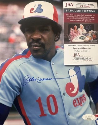 Andre Dawson  SIGNED Montreal Expos  8x10 PHOTOGRAPH JSA COA  CE73992 - Image 1 of 2
