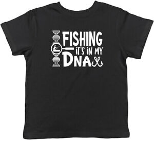 Fishing It's in my DNA Childrens Kids T-Shirt Boys Girls