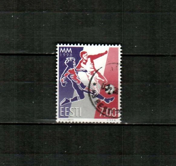 ESTONIA Scott's 341 (1v) Copa Mundial de Fútbol F/VF Usado (1998)  Foto 1 de 1