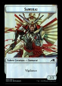 1x Construct Token (006) // Samurai Token - Foil - MTG Kamigawa: Neon Dynasty - - Picture 1 of 4