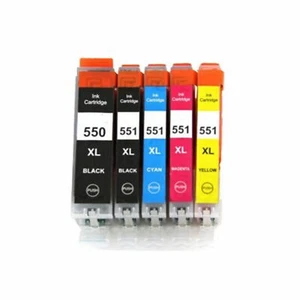 NonOEM 5 Ink Cartridge for Canon Pixma iP8750 iX6850 MG5650 IP7250 MG5550 MG5450 - Picture 1 of 1
