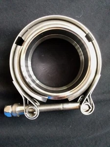 V-Band Flange & Clamp Kit for Turbo Exhaust Pipe Universal 2.5" Stainless Steel - Picture 1 of 5