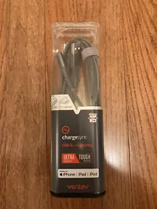 Ventev for Apple (10-Ft) ChargeSync USB-A Alloy Cable - Steel Gray - Picture 1 of 10