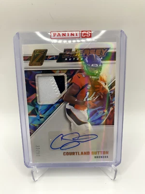 2022 Zenith - Courtland Sutton - Z-Jersey Authographs /50 - Denver Broncos - Image 1 of 2