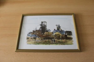 EASINGTON COLLIERY in 1992 - MINERS WALKING HOME- NATIONAL COAL BOARD - FRAMED - Picture 1 of 3