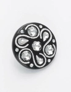 Shiny Diamante Shank Black Buttons Various Sizes Crafts Knitting, Garments - Picture 1 of 1