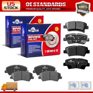 Front Rear Ceramic Brake Pads for 2012 - 2017 Kia Rio Hyundai Accent - Picture 1 of 6