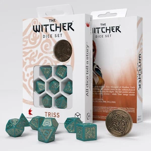 Q-Workshop The Witcher Triss The Beautiful Healer 7 Piece Dice Set With Coin - Picture 1 of 2