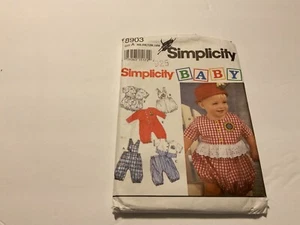 SIMPLICITY BABY BABIES' ROMPERS ... 8903 Pattern UNCUT Vintage - Picture 1 of 3