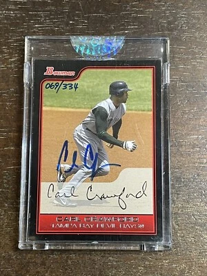 2006 Bowman Originals Buyback #d /334 Carl Crawford Autograph Auto *Noles2148* - Image 1 of 2