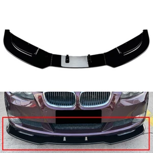 Front Bumper Lip Black For BMW 3 Series E92 E93 For Mercedes Benz C Class W204 - Picture 1 of 9
