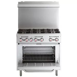 More details for 6 burner cooker english range commercial burner gas cooker oven large burner new