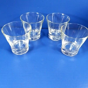 Crown Royal Bar Gläser schwerer geprägter Sockel Italien Stck 4 - Bild 1 von 3