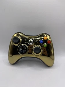 Microsoft Xbox 360 Limited Edition Chrome Gold Wireless Controller 1403 GETESTET - Bild 1 von 8