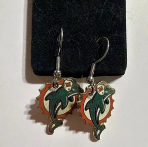 Pendientes colgantes Miami Dolphins NFL para mujer ¡Nuevos los 32 equipos disponibles! - Imagen 1 de 2