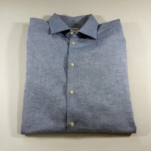 Camisa Giorgio Armani Collezioni Adulto L Azul Lino Lino Manga Larga Abotonada - Imagen 1 de 12