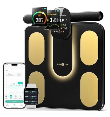 Báscula de baño digital RunStar SmartScale elegible para FSA&HSA, 8 electrodos para cuerpo Foto 1 de 4