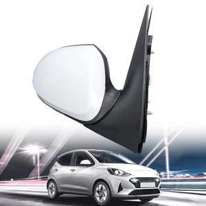 Side Mirror Right White 5-Wire fit for Hyundai i10 2020 2021 2022 2023 Right - Picture 1 of 17