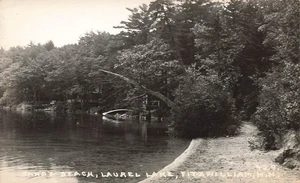 LP50 Fitzwilliam New Hampshire Laurel Lake Sandstrand 1950 RPPC Postkarte - Bild 1 von 2