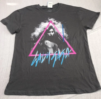 Lady Gaga T Shirt Singer Music Triangle Graphic Logo Size Small New With Tags - Image 1 of 4