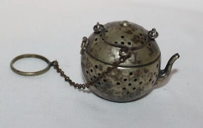 De Colección Sheffield Infusor Hoja de Té Colador Bola Figura Tetera Plato Plateado? Foto 1 de 4
