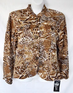 Vintage NEW DIRECTION Animal Print Women's Size M Jacket Broadway Boutique, NWT - Picture 1 of 10