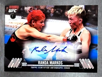 2017 Topps UFC Knockout Autographs Blue #KA-RM Randa Markos 16/25 - Image 1 of 2