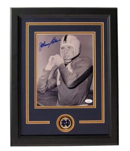 Johnny Lattner Notre Dame Firmado/Autografiado 8x10 Blanco/N Foto Enmarcada JSA 165805 - Imagen 1 de 3
