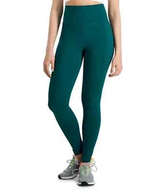 Leggings ID Ideology para mujer calce regular verdes lisos elásticos rápidos súper suaves Foto 1 de 4
