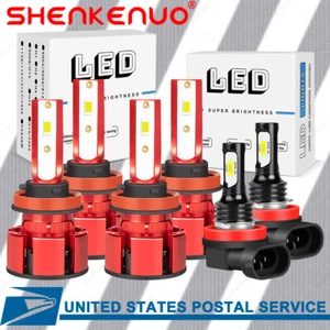 For Chevrolet Impala 2006-2013 Combo LED Headlight Fog Light Bulbs Kit White 6x - Picture 1 of 12