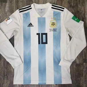 2018 Adidas Argentina Home Soccer Jersey Lionel Messi Men M World Cup Qatar - Picture 1 of 7