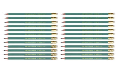 24 x BiC Bleistift EVOLUTION ECOlutions HB mit Radierer grün
