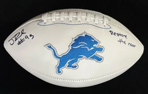 Josh Paschal Firmado e Inscrito Detroit Lions Fútbol JSA Testigo Certificado de Autenticidad - Imagen 1 de 5
