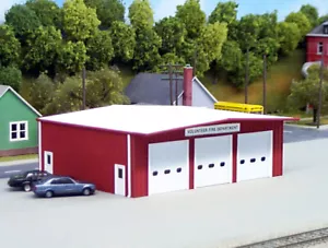 Fire Station Kit HO 1:87 Scale Layout Diorama Building Pikestuff 192 - Picture 1 of 3