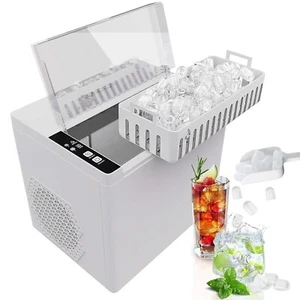 Ice Maker Countertop, Portable Ice Machine with Ice Scoop, Basket, 9 Cubes - Picture 1 of 9