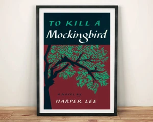 TO KILL A MOCKINGBIRD POSTER: Vintage Harper Lee Book Cover Art Print - Picture 1 of 2