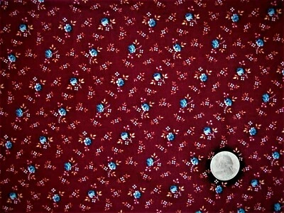 1/2 YD VINTAGE COLONIAL FLORAL ANTIQUE QUILT DOLL # 413 Made in USA - Image 1 of 2