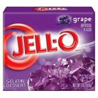 Jell-O Grape Instant Jello Gelatin Mix 3 oz Box