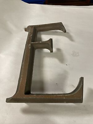Vtg Or Antique Letter E- Building Marquee Sign Beautiful Cast Bronze Brass • 150$